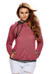 Heather Red Double Hooded Sweatshirt